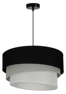 Lustră pe cablu Duolla TRIO 1xE27/15W/230V d. 45 cm negru/gri/alb