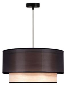 Lustră pe cablu WOOD Duolla BOHO 1xE27/15W/230V d. 45 cm negru/bej