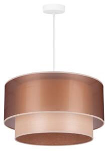 Lustră pe cablu WOOD Duolla BOHO 1xE27/15W/230V d. 45 cm cupru/bej