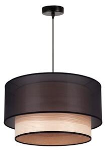 Lustră pe cablu WOOD Duolla BOHO 1xE27/15W/230V d. 45 cm negru/bej