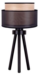 Lampă de masă WOOD Duolla BOHO 1xE27/15W/230V d. 25 cm negru/bej