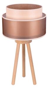 Lampă de masă WOOD Duolla BOHO 1xE27/15W/230V d. 25 cm cupru/maro/bej