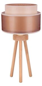 Lampă de masă WOOD Duolla BOHO 1xE27/15W/230V d. 25 cm cupru/maro/bej