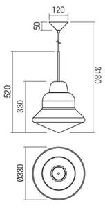 Redo 01-1770 - Pendul cu cablu AMNO, 1xE27/42W/230V, diametru 33 cm, bej