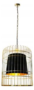 Lustră pe lanț LONGIS 2xE27/60W/230V auriu/negru