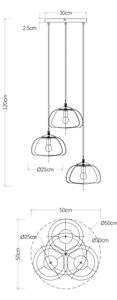Lustră pe cablu Globo 15743-3HR JELLA 3xE14/40W/230V