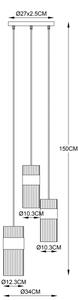 Lustră pe cablu Globo 15718-3 SCARFINA 3xE27/60W/230V