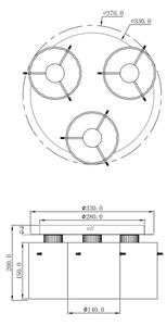 Plafonieră Globo 15904-3D TULIVAR 3xE27/40W/230V