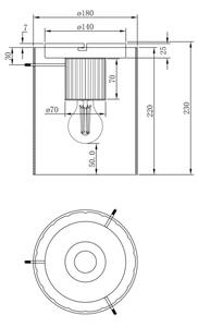 Plafonieră Globo 15904DS TULIVAR 1xE27/40W/230V