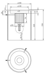 Plafonieră Globo 15904DF TULIVAR 1xE27/40W/230V