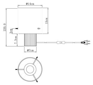 Lampă de masă Globo 15904TS TULIVAR 1xE27/40W/230V