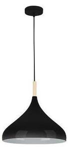 Lustră pe cablu MIKO 1xE27/60W/230V d. 32 cm negru