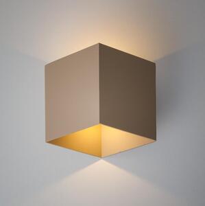 Aplica LED de perete pentru exterior CUBE LED/5W/230V IP54 bej