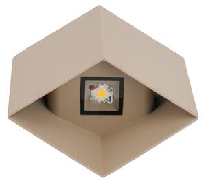 Aplica LED de perete pentru exterior CUBE LED/5W/230V IP54 bej