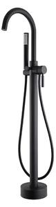Baterie Cada Freestanding Diplon, ST0801BL, Material Alama, Finisaj Negru Mat, Pipa Pivotanta, Cartus Ceramic