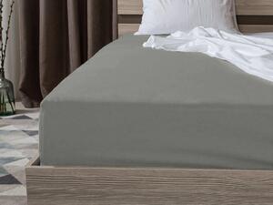 Cearsaf jersey cu lycra gri 180 x 200 cm