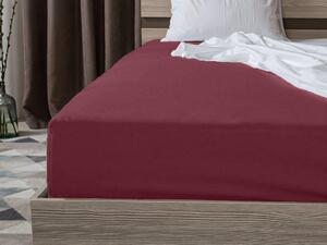 Cearsaf jersey cu lycra visiniu 90 x 200 cm