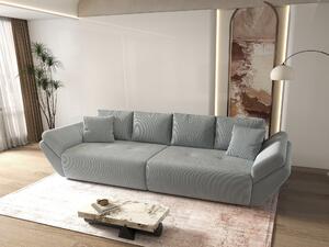 Canapea extensibilă dumonde cu ladă de depozitare si sezut confortabil din spuma high-density, Berlin Zoom Gri 300x100 cm