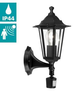 Aplică de exterior cu senzor LATERNA 1xE27/60W neagră EGLO 22469