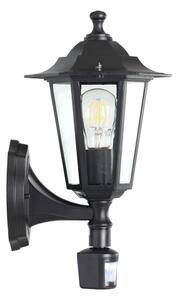 Aplică de exterior cu senzor LATERNA 1xE27/60W neagră EGLO 22469
