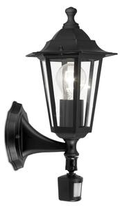 Aplică de exterior cu senzor LATERNA 1xE27/60W neagră EGLO 22469