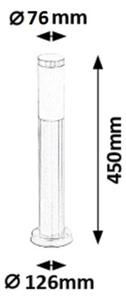Lampă de exterior INOX TORCH 1xE27/25W IP44 Rabalux 8263