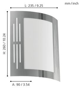 EGLO 82309 - Corp de iluminat perete exterior CITY 1xE27/15W