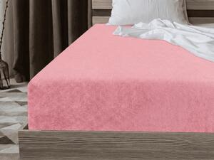 Cearsaf Frotir cu elastic EXCLUSIVE 90x200 cm roz