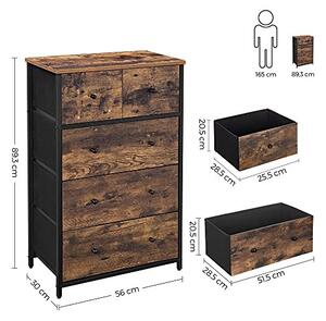Comoda, Songmics, Negru , 56x30x93 cm