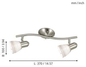 EGLO 88473 - Lampa spot DAKAR 1 2xE14/40W