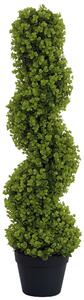 HOMCOM Plantă Artificială Eucalipt Spiralat cu Ghiveci Inclus Rezistent la Raze UV, Ø17,5x90 cm, Verde | Aosom Romania