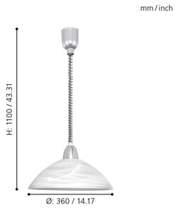 EGLO 87008 - Lustra LORD 2 1xE27/60W