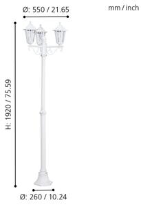 EGLO 22996 - Lampa exterior LATERNA 5 3xE27/60W/230V IP44