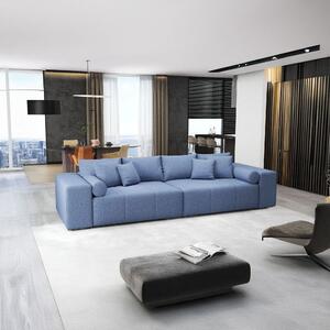 Canapea extensibilă dumonde cu ladă de depozitare si sezut confortabil din spuma high-density, Marbela Enjoy Blue XXL 295x120 cm