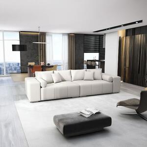 Canapea extensibilă dumonde cu ladă de depozitare si sezut confortabil din spuma high-density, Marbela Enjoy Beige XXL 295x120 cm