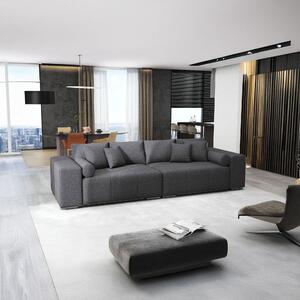 Canapea extensibilă dumonde cu ladă de depozitare si sezut confortabil din spuma high-density, Marbela Enjoy Grafit XXL 295x120 cm