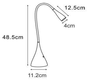 Lucide 18650/03/31 - Lampa de masa LED Lumina reglabila ZOZY 1xLED/3W/230V