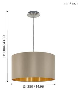 Eglo 31602 - Lustra cu cablu MASERLO 1xE27/60W/230V