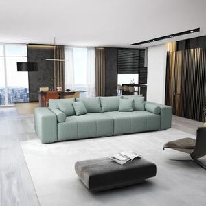 Canapea extensibilă dumonde cu ladă de depozitare si sezut confortabil din spuma high-density, Marbela Enjoy Mint XXL 295x120 cm