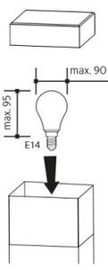 Lampă de exterior cu senzor GARD 1xE14/60W/230V IP44