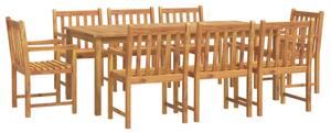 Set mobilier de grădină, 9 piese, lemn masiv de acacia