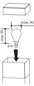 Lampă de exterior cu senzor și priză GARD 1xE14/60W IP44