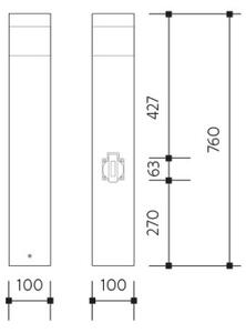 Lampă de exterior cu senzor și priză GARD 1xE14/60W IP44