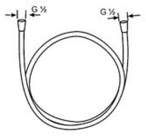 Kludi Suparaflex furtun de duș 125 cm crom-alb 6107191-00