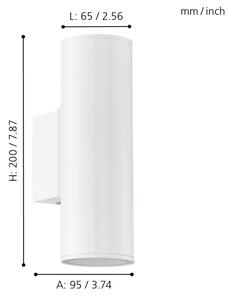 Eglo 94101 - Corp de iluminat LED exterior RIGA 2xGU10/3W/230V