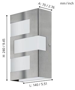 Eglo 94086 - Corp de iluminat LED exterior RALORA 3xLED/2,5W/230V