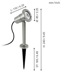 Eglo 94111 - Corp de iluminat LED exterior NEMA 1xGU10/5W/230V
