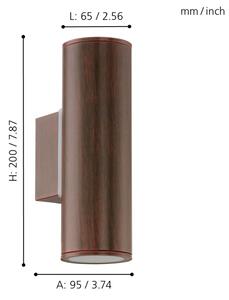 Aplică LED de exterior Eglo 94105 RIGA 2xGU10/3W/230V IP44
