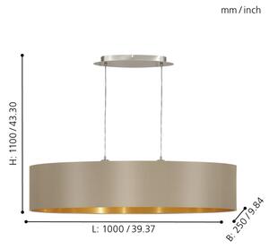 Eglo 31618 - Lustra cu cablu MASERLO 2xE27/60W/230V