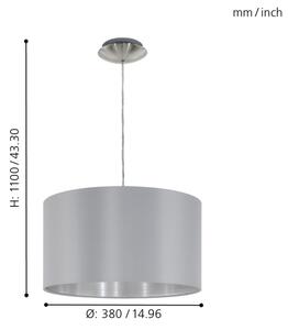 Eglo 31601 - Lustra cu cablu MASERLO 1xE27/60W/230V